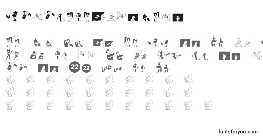 A fonte FuturameDingbats – alfabeto, números, caracteres especiais