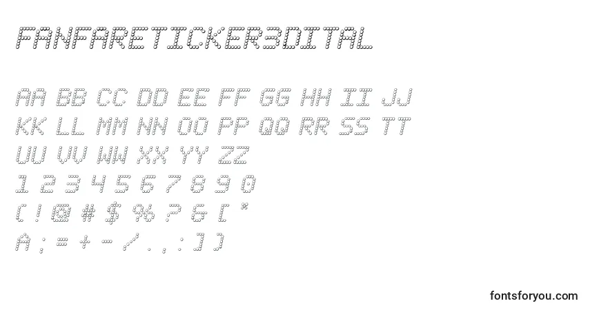Шрифт Fanfareticker3dital – алфавит, цифры, специальные символы