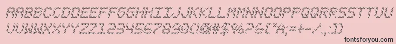 fanfareticker3dital Font – Black Fonts on Pink Background