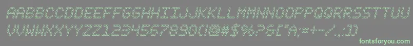 fanfareticker3dital Font – Green Fonts on Gray Background