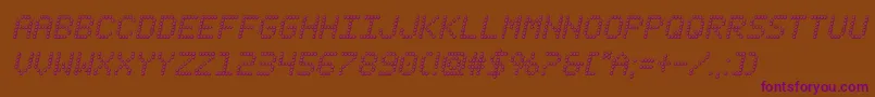 fanfareticker3dital Font – Purple Fonts on Brown Background