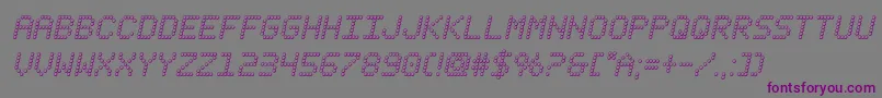 fanfareticker3dital Font – Purple Fonts on Gray Background
