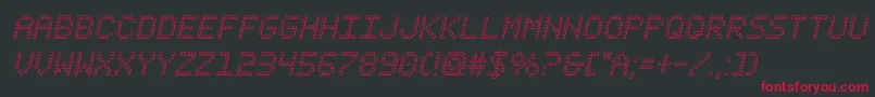 fanfareticker3dital Font – Red Fonts on Black Background