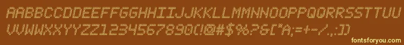 fanfareticker3dital Font – Yellow Fonts on Brown Background