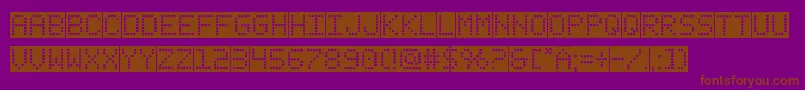 Шрифт fanfaretickerbackground – коричневые шрифты на фиолетовом фоне