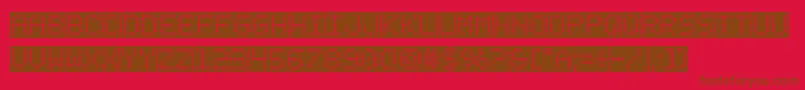 Fonte fanfaretickerbackground – fontes marrons em um fundo vermelho