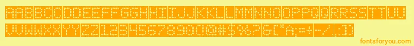 fanfaretickerbackground Font – Orange Fonts on Yellow Background