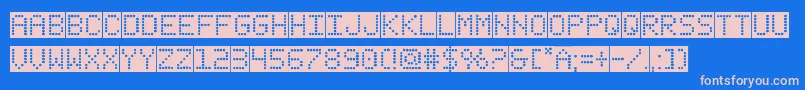 fanfaretickerbackground Font – Pink Fonts on Blue Background