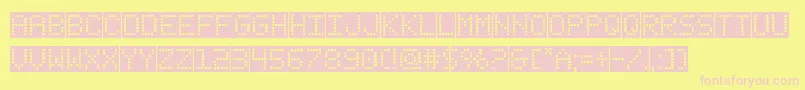 fanfaretickerbackground Font – Pink Fonts on Yellow Background