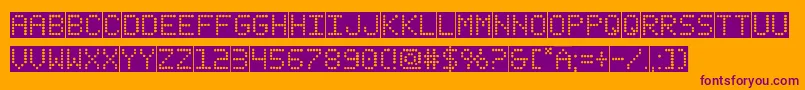 fanfaretickerbackground Font – Purple Fonts on Orange Background