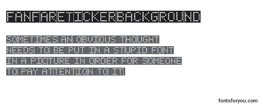 Fanfaretickerbackground Font
