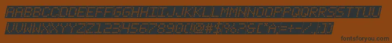 fanfaretickerbackgroundital Font – Black Fonts on Brown Background