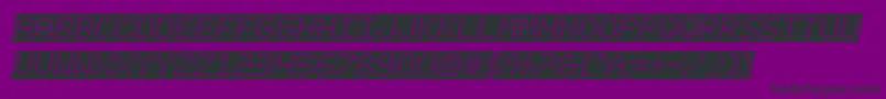 Шрифт fanfaretickerbackgroundital – чёрные шрифты на фиолетовом фоне