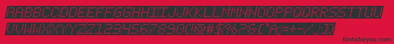 Fonte fanfaretickerbackgroundital – fontes pretas em um fundo vermelho