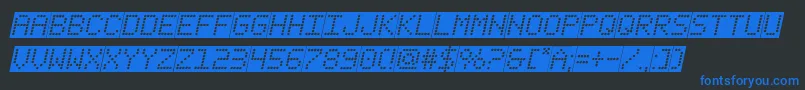 Police fanfaretickerbackgroundital – polices bleues sur fond noir