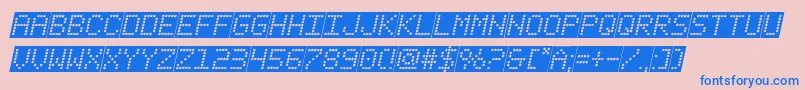 fanfaretickerbackgroundital Font – Blue Fonts on Pink Background