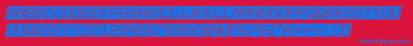 fanfaretickerbackgroundital-Schriftart – Blaue Schriften auf rotem Hintergrund