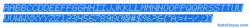 フォントfanfaretickerbackgroundital – 青いフォント