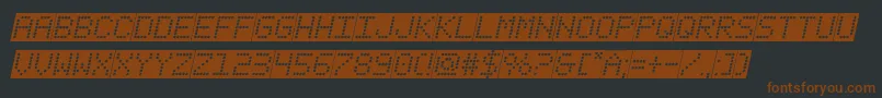 Fonte fanfaretickerbackgroundital – fontes marrons em um fundo preto