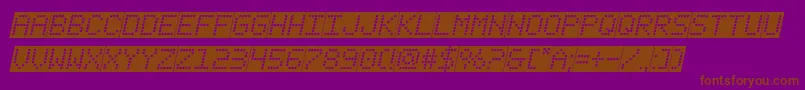 fanfaretickerbackgroundital Font – Brown Fonts on Purple Background