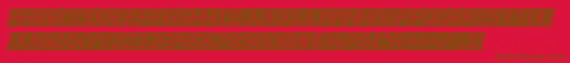fanfaretickerbackgroundital-Schriftart – Braune Schriften auf rotem Hintergrund