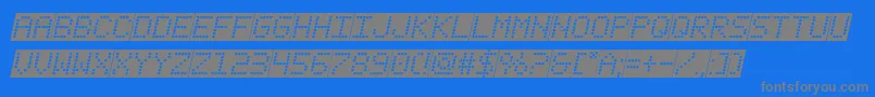 fanfaretickerbackgroundital Font – Gray Fonts on Blue Background