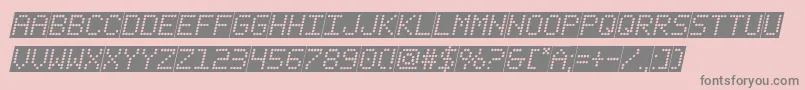 fanfaretickerbackgroundital-Schriftart – Graue Schriften auf rosa Hintergrund