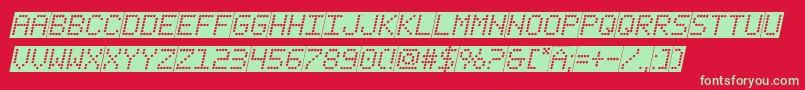 Czcionka fanfaretickerbackgroundital – zielone czcionki na czerwonym tle