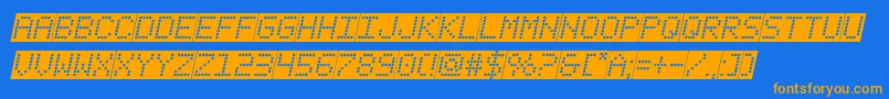 fanfaretickerbackgroundital-fontti – oranssit fontit sinisellä taustalla