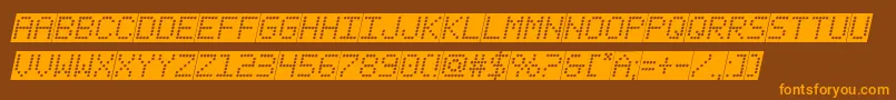 fanfaretickerbackgroundital Font – Orange Fonts on Brown Background