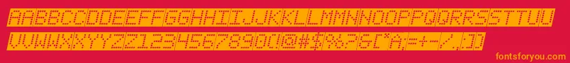 fuente fanfaretickerbackgroundital – Fuentes Naranjas Sobre Fondo Rojo