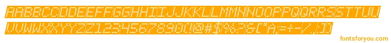 fanfaretickerbackgroundital-Schriftart – Orangefarbene Schriften