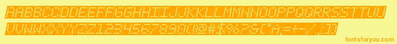 fanfaretickerbackgroundital Font – Orange Fonts on Yellow Background