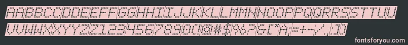 fanfaretickerbackgroundital Font – Pink Fonts on Black Background