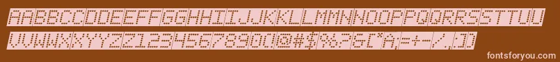 Fonte fanfaretickerbackgroundital – fontes rosa em um fundo marrom