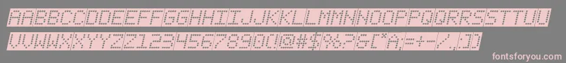fanfaretickerbackgroundital Font – Pink Fonts on Gray Background