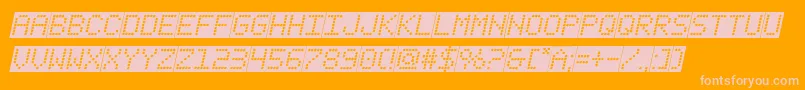 fanfaretickerbackgroundital Font – Pink Fonts on Orange Background
