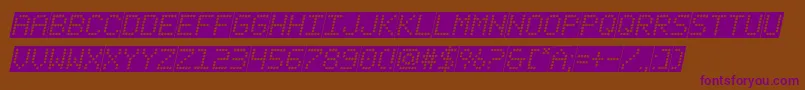 fanfaretickerbackgroundital-fontti – violetit fontit ruskealla taustalla