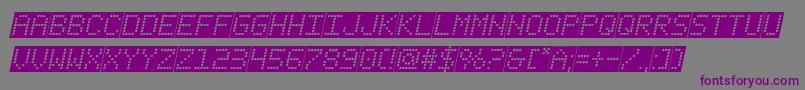 Police fanfaretickerbackgroundital – polices violettes sur fond gris