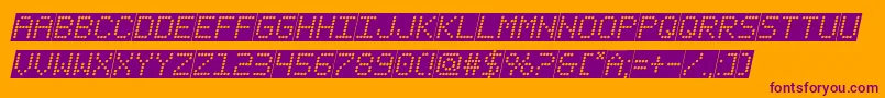 Police fanfaretickerbackgroundital – polices violettes sur fond orange