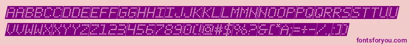 fanfaretickerbackgroundital-Schriftart – Violette Schriften auf rosa Hintergrund