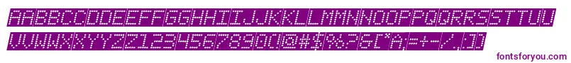 Шрифт fanfaretickerbackgroundital – фиолетовые шрифты на белом фоне