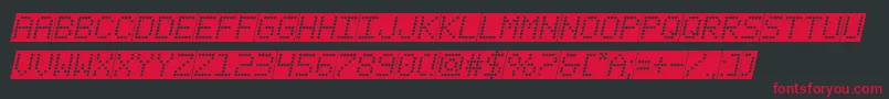 fanfaretickerbackgroundital Font – Red Fonts on Black Background