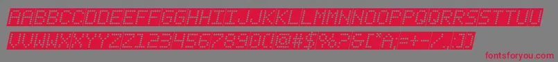 fanfaretickerbackgroundital-Schriftart – Rote Schriften auf grauem Hintergrund