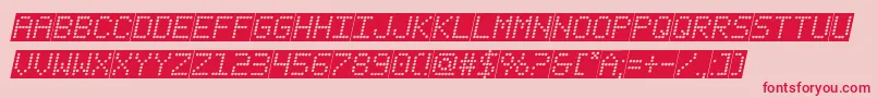 fanfaretickerbackgroundital Font – Red Fonts on Pink Background