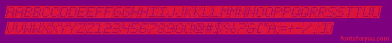 fanfaretickerbackgroundital Font – Red Fonts on Purple Background