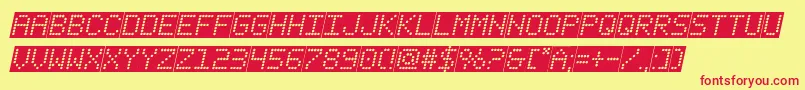 fanfaretickerbackgroundital Font – Red Fonts on Yellow Background