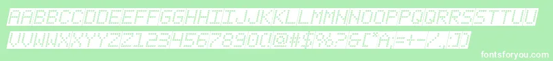フォントfanfaretickerbackgroundital – 緑の背景に白い文字