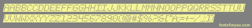 fanfaretickerbackgroundital Font – Yellow Fonts on Gray Background