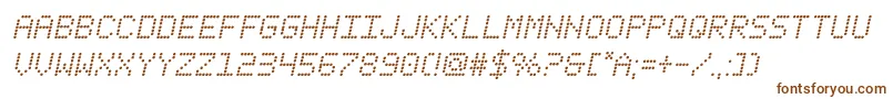 fanfaretickerital Font – Brown Fonts on White Background